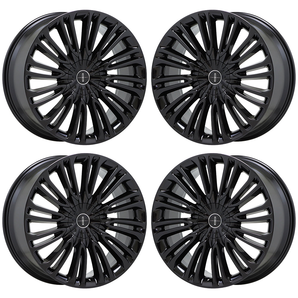 22" Lincoln Aviator Gloss Black wheels rims Factory OEM set 10242 EXCHANGE